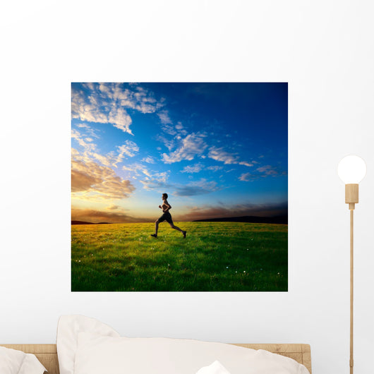 Running Young Man Wall Decal