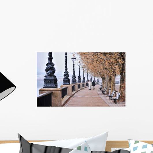 Walk along Thames London Wall Decal