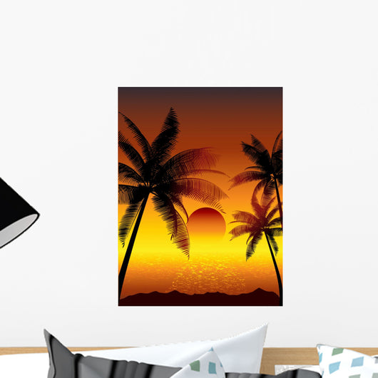 Tropical scene Wall Mural