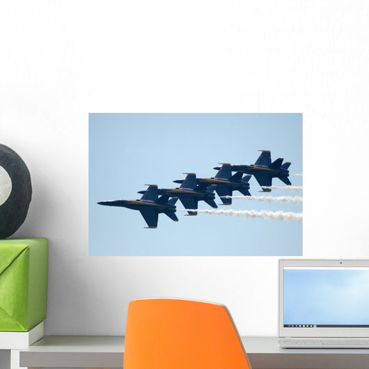 Navy Blue Angels in Flight Wall Mural