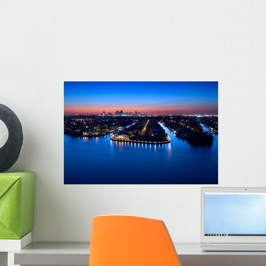 Aerial view of Fort Lauderdale, Florida skyline Wall Mural