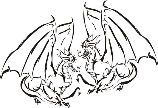 Dragon Abstract Wall Decal