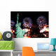 The Statue of Liberty and 4th of July fireworks Wall Mural