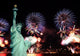 The Statue of Liberty and 4th of July fireworks Wall Mural