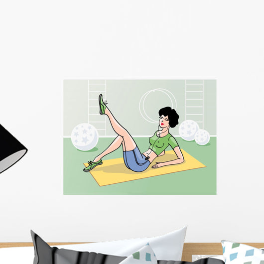 Fitness girl Wall Mural