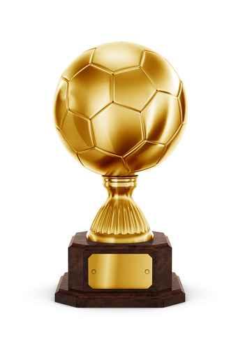 Gold Football trophy Wall Decal