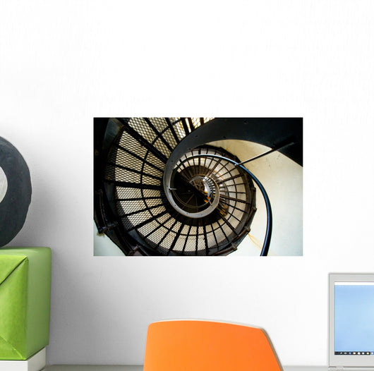 spiral staircase in a lighthouse Wall Mural