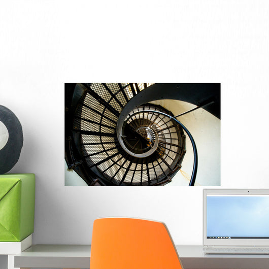 spiral staircase in a lighthouse Wall Mural