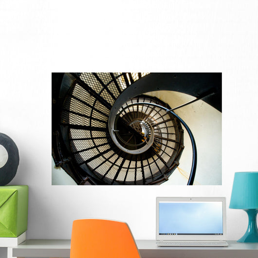spiral staircase in a lighthouse Wall Mural