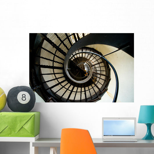 spiral staircase in a lighthouse Wall Mural