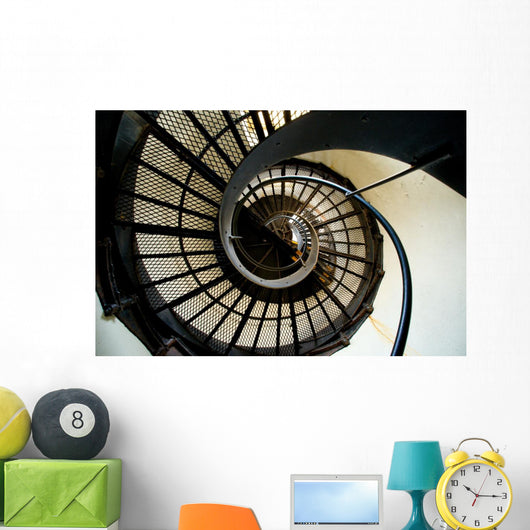 spiral staircase in a lighthouse Wall Mural