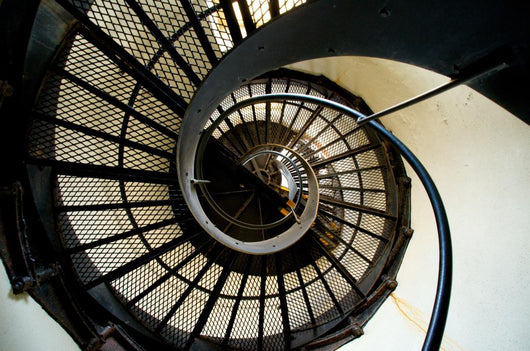 spiral staircase in a lighthouse Wall Mural
