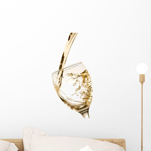 Splashing White Wine Wall Decal