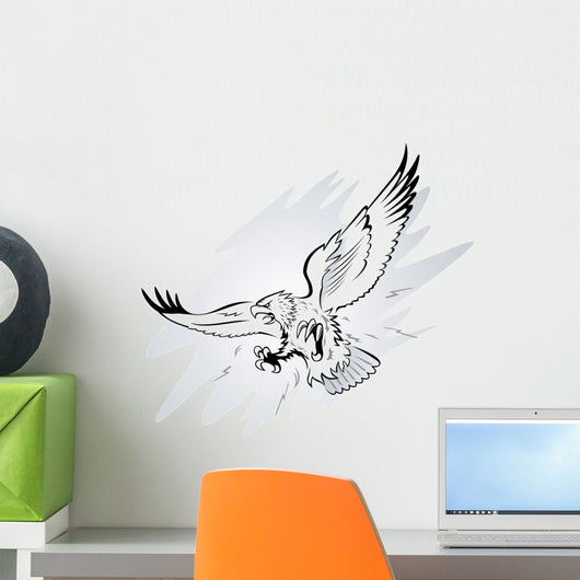 Spread Winged Eagle with Wall Mural