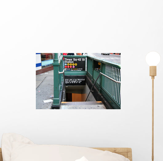 New York Subway Station Wall Mural