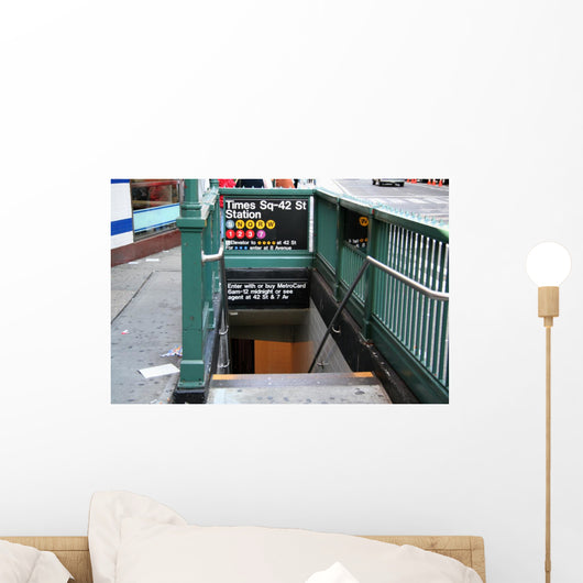 New York Subway Station Wall Mural