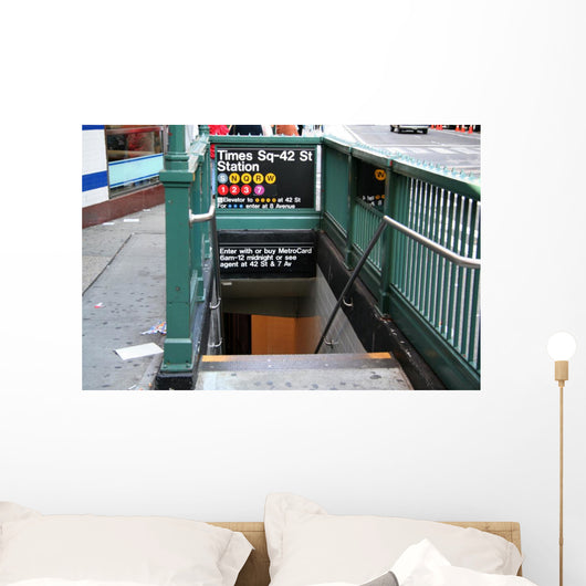 New York Subway Station Wall Mural