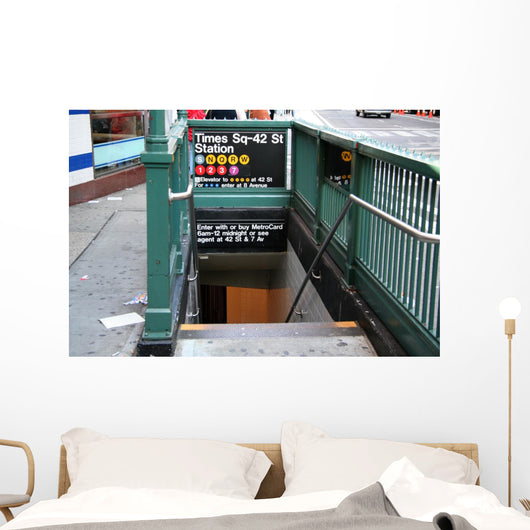 New York Subway Station Wall Mural