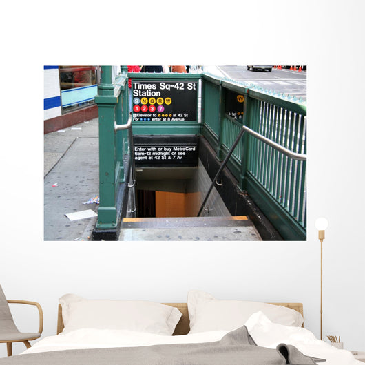 New York Subway Station Wall Mural