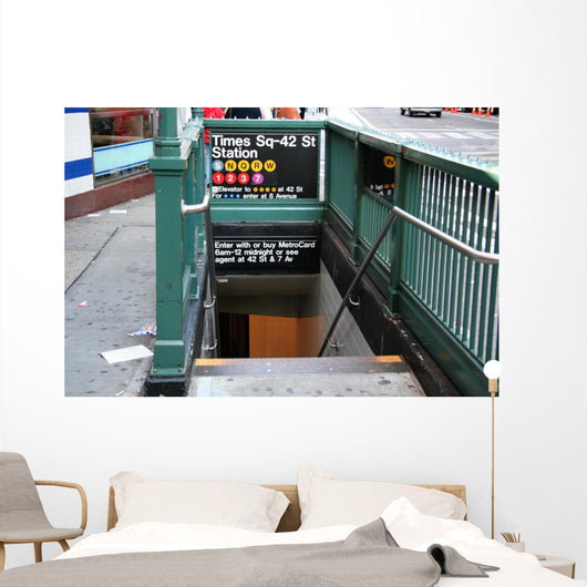 New York Subway Station Wall Mural