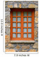 Wooden Rustic Vertical Window Wall Mural