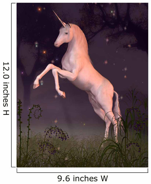 Unicorn Moonlit Forest Glade Wall Mural