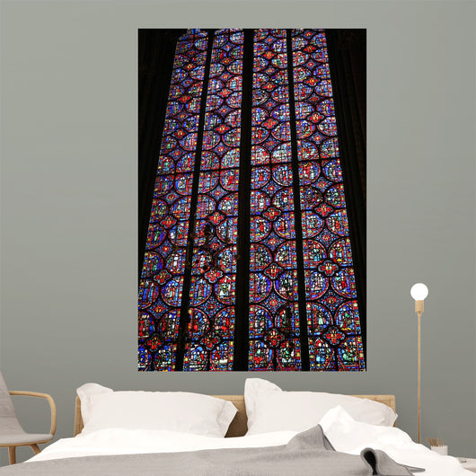 Stained Glass Window of Ste Chapelle Paris Wall Mural