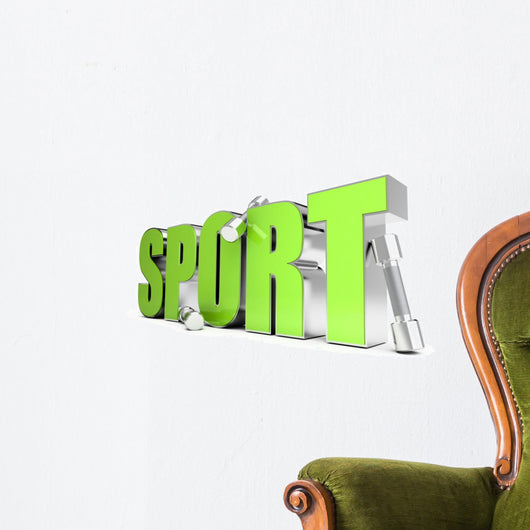 Sport Letter and Equipment Wall Decal