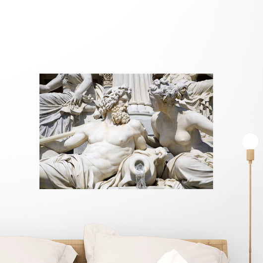 Vienna - detail from Athene fountain for the parliament Wall Mural