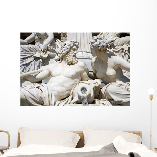 Vienna - detail from Athene fountain for the parliament Wall Mural