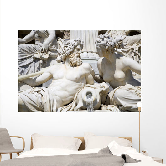 Vienna - detail from Athene fountain for the parliament Wall Mural