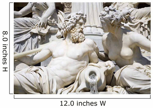 Vienna - detail from Athene fountain for the parliament Wall Mural