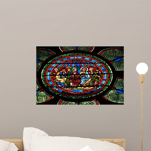 Stained Glass Cathedral Notre Dame Paris Wall Mural