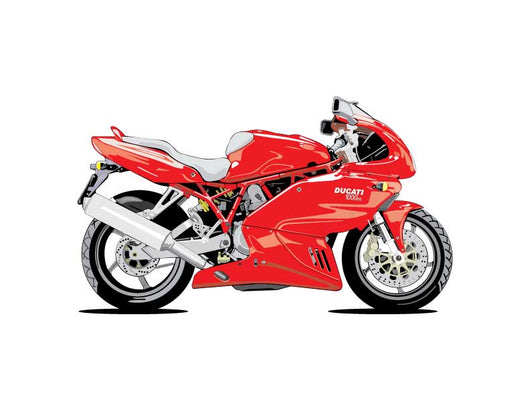 Red Ducati Motorcycle Wall Decal