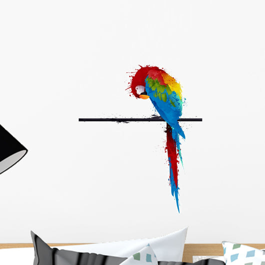 Vector Parrot Parakeet Graffiti Wall Decal