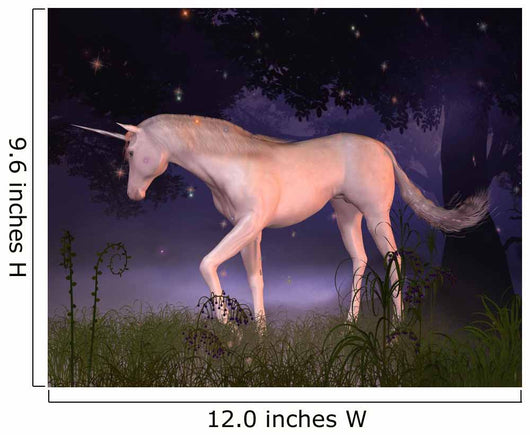 Unicorn Misty Forest Glade Wall Mural