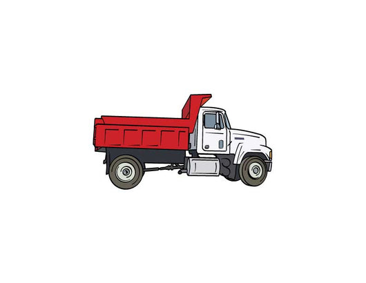 Red and White Dump Wall Decal