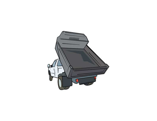 Rear Black Dump Truck Wall Decal