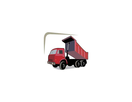 Red Dump Truck Side Wall Decal