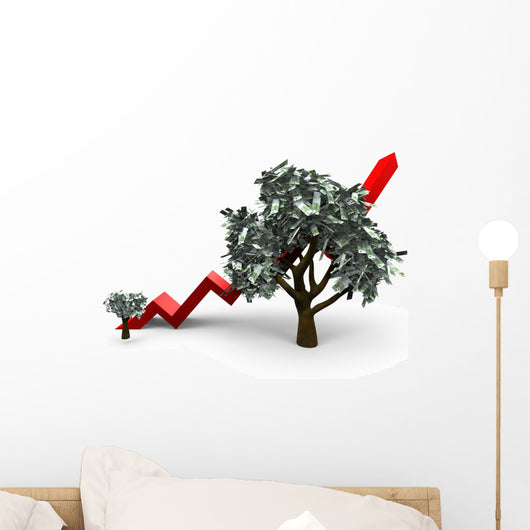 Profit Growth Money Tree Wall Decal