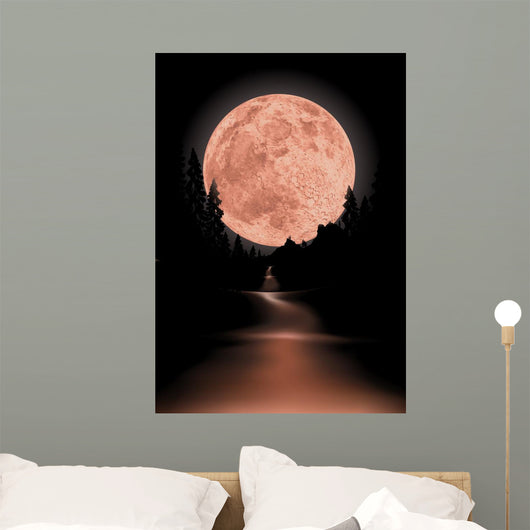 way to red fullmoon Wall Mural