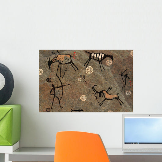 Drawing on a Rock in Full Screen Wall Mural