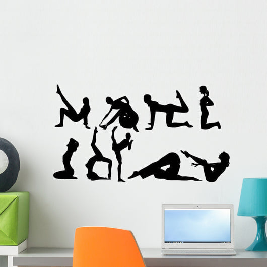 Morning exercises icons Wall Decal