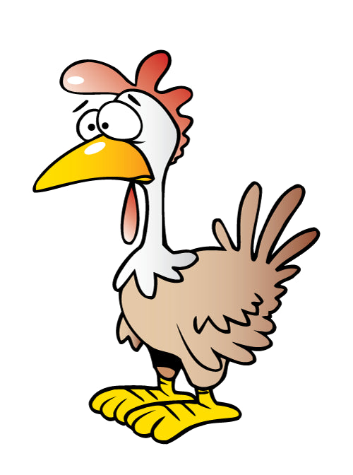 Cartoon Brown Chicken Wall Decal
