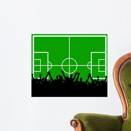spielfeld mit fussballfans Wall Mural