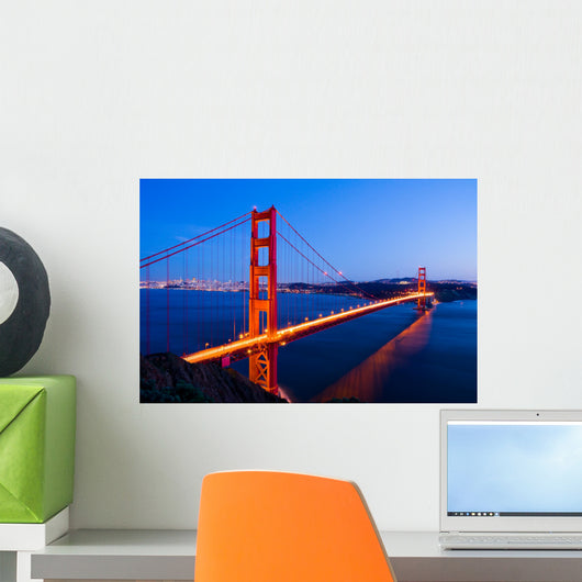 Golden Gate Bridge at night Wall Mural