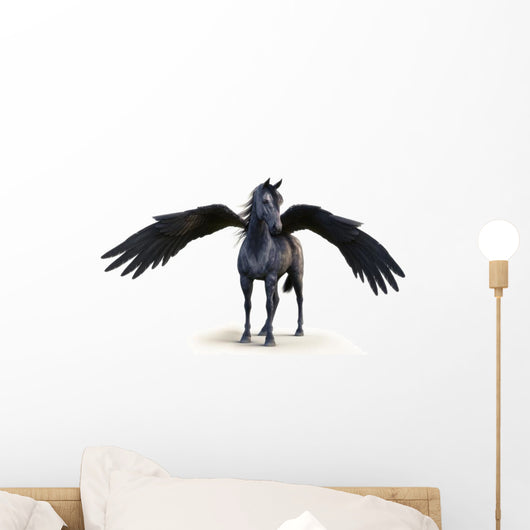 Mythical Black Pegasus Wall Decal
