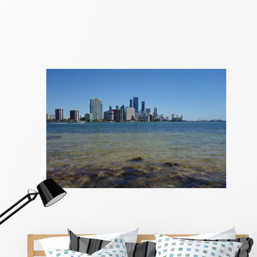 Downtown Miami Skyline Seen Wall Decal