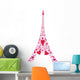 Love in Eiffel tower Wall Decal