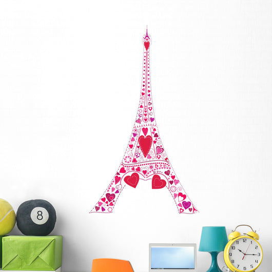 Love in Eiffel tower Wall Decal
